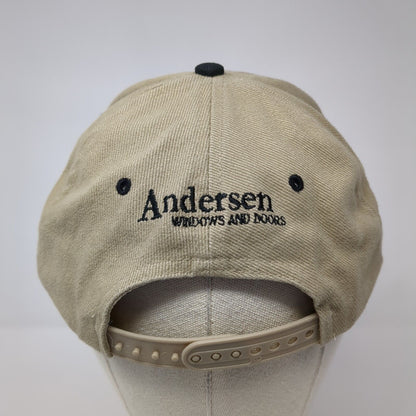 A1 Door And Building Solutions Snapback Hat Tan OS Adjustable Embroidered