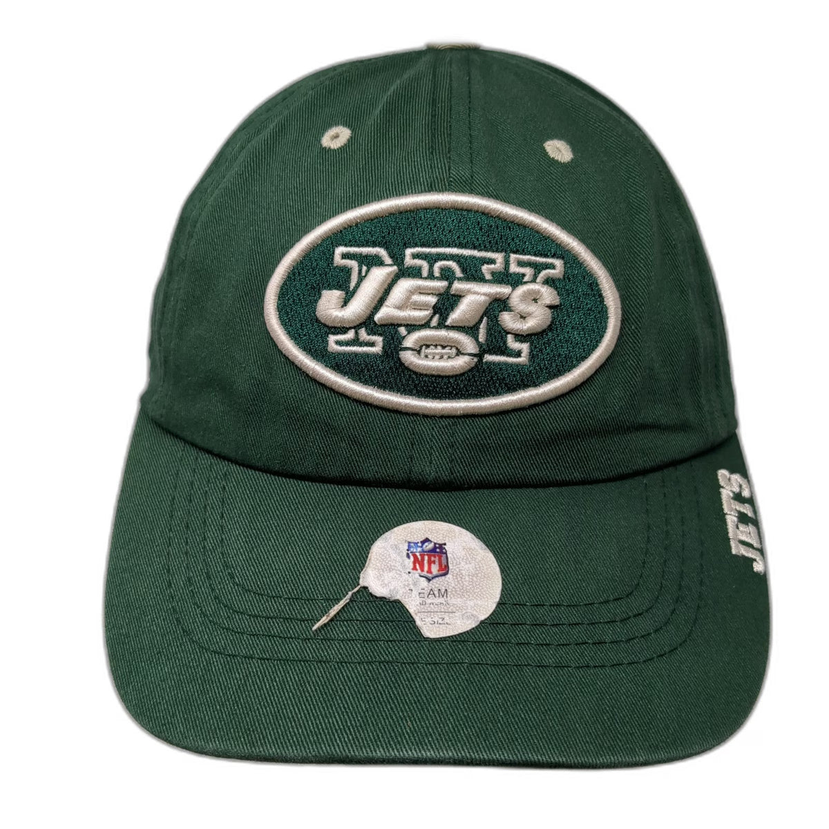 NFL Team Apparel New York Jets Green One Size Cap Hat Side Brim Logo Embroidery