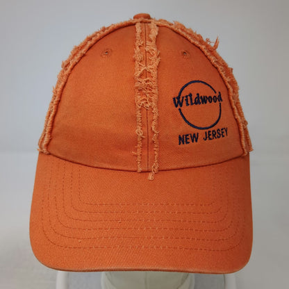Royal Baseball Cap Orange One Size Distressed Seams Wildwood New Jersey Hat