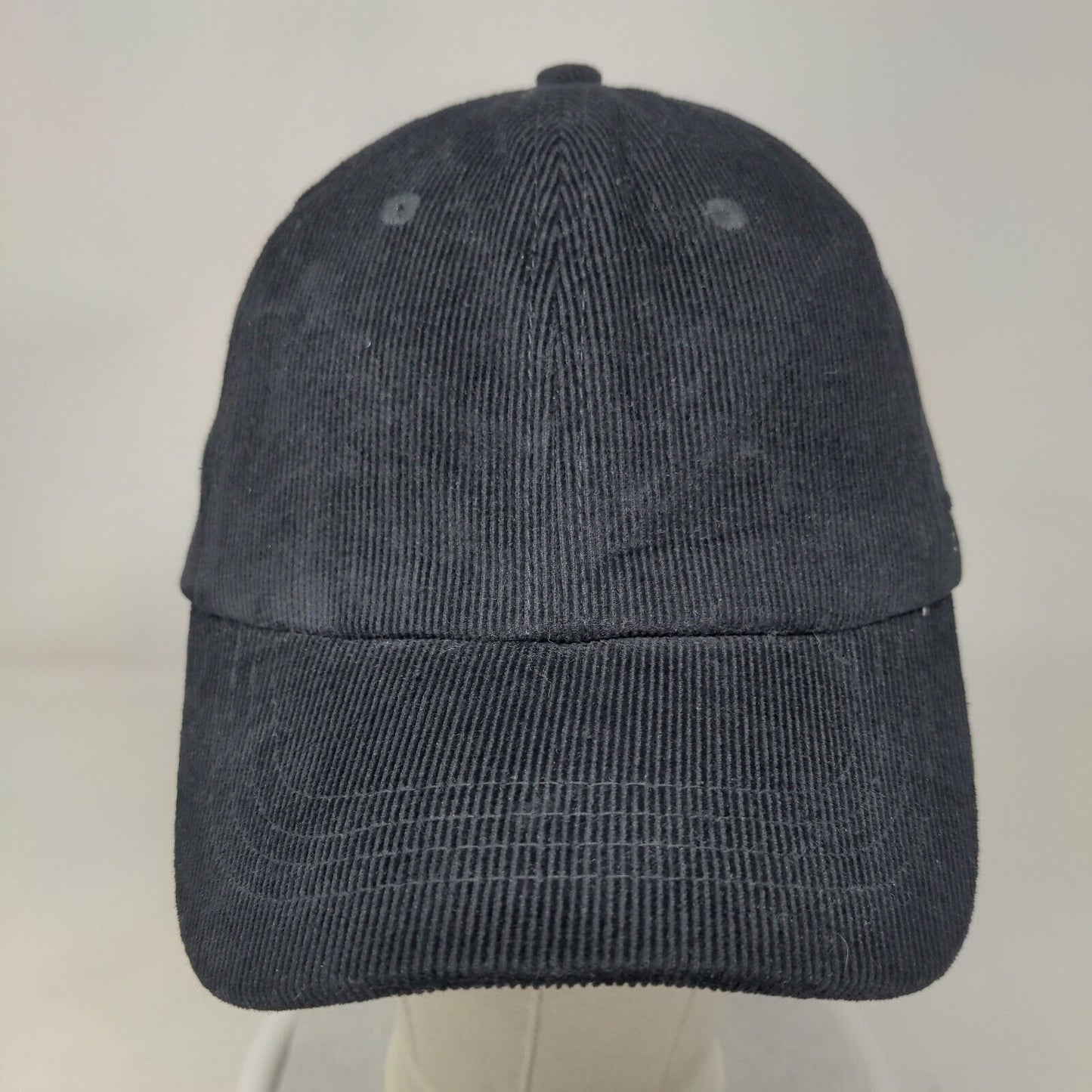 Just Do You Slideback Hat Black One Size Adjustable Corduroy 6 Panel Blank