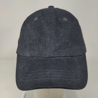 Just Do You Slideback Hat Black One Size Adjustable Corduroy 6 Panel Blank