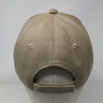 Unbranded Strapback Hat Solid Tan One Size Blank Adjustable 6 Panel