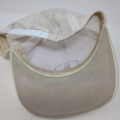 Golf 208 Snapback Trucker Hat Beige One Size Adjustable Mesh Back Richardson