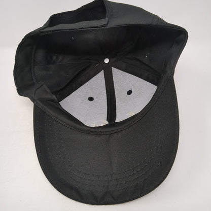 Babe Strapback Hat Black One Size Adjustable Embroidered Solid 6 Panel