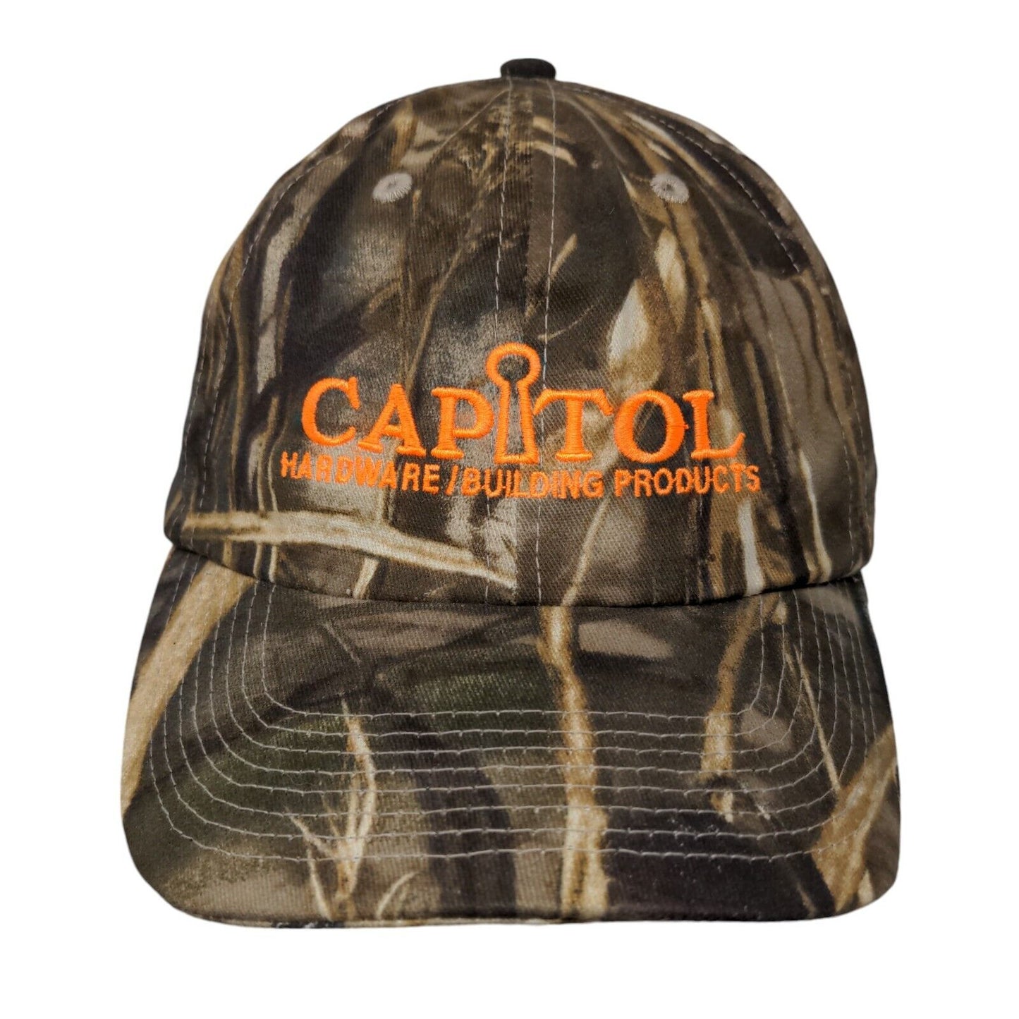 Capitol Hardware Strapback Hat Camo One Size Embroidered Chipola