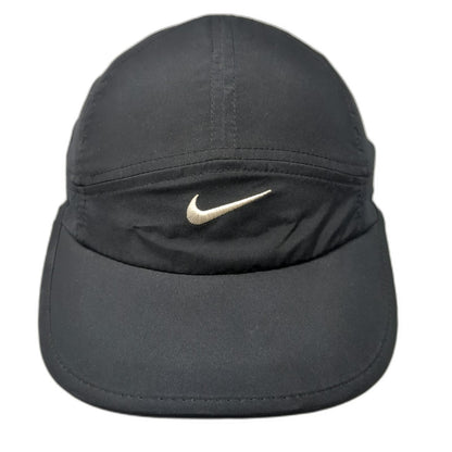 Nike Baseball Cap Black One Size Dri-FIT Featherlight Hat Swoosh Strapback Mesh