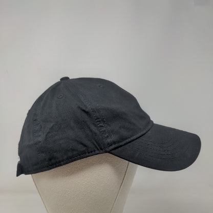 Unbranded Slideback Hat Black OSFM Adjustable Outdoor 6 Panel Blank