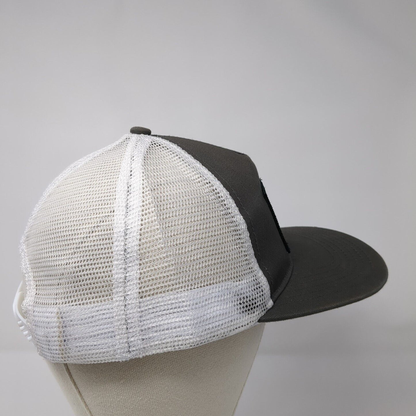 Meow Wolf Patch Snapback Trucker Hat Gray OSFA Mesh Back Colorblock