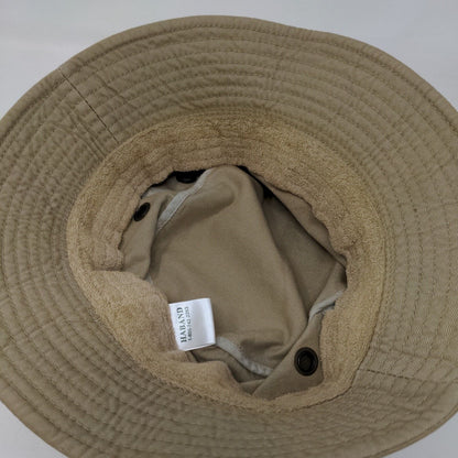 Haband Bucket Hat Tan Large Solid Blank Vent Holes Cotton Outdoor