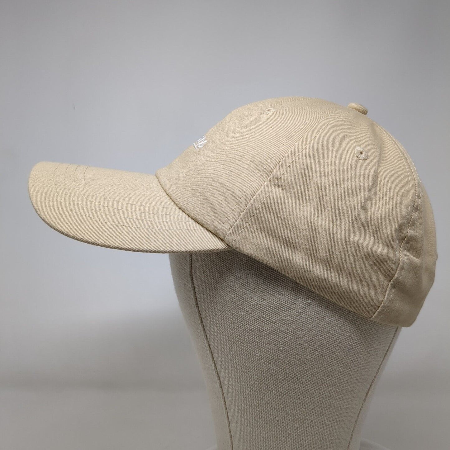 Pinners Slideback Hat Tan OSFA Adjustable Embroidered Vented Holes 6 Panel
