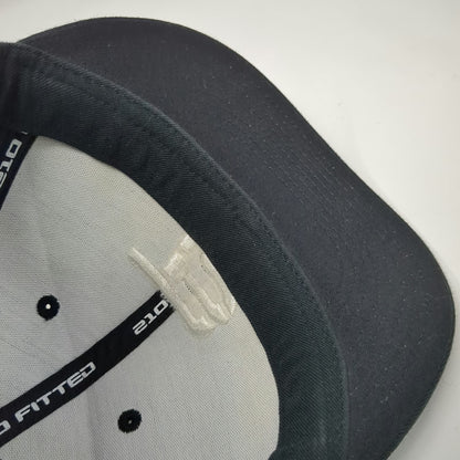 210 Fitted Baseball Cap Black 7 5/8 TB12 Logo Raised Embroidery Structured Hat
