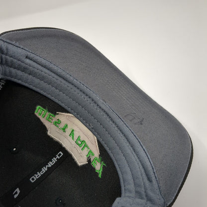 West Valley Fitted Hat Black L-XL Solid Embroidered 6 Panel Champro