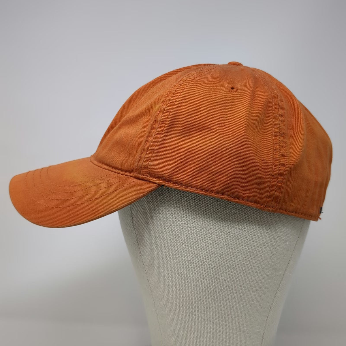 Tommy Hilfiger Baseball Cap Orange M Embroidered Logo Fitted Cotton Twill Hat