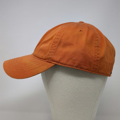 Tommy Hilfiger Baseball Cap Orange M Embroidered Logo Fitted Cotton Twill Hat