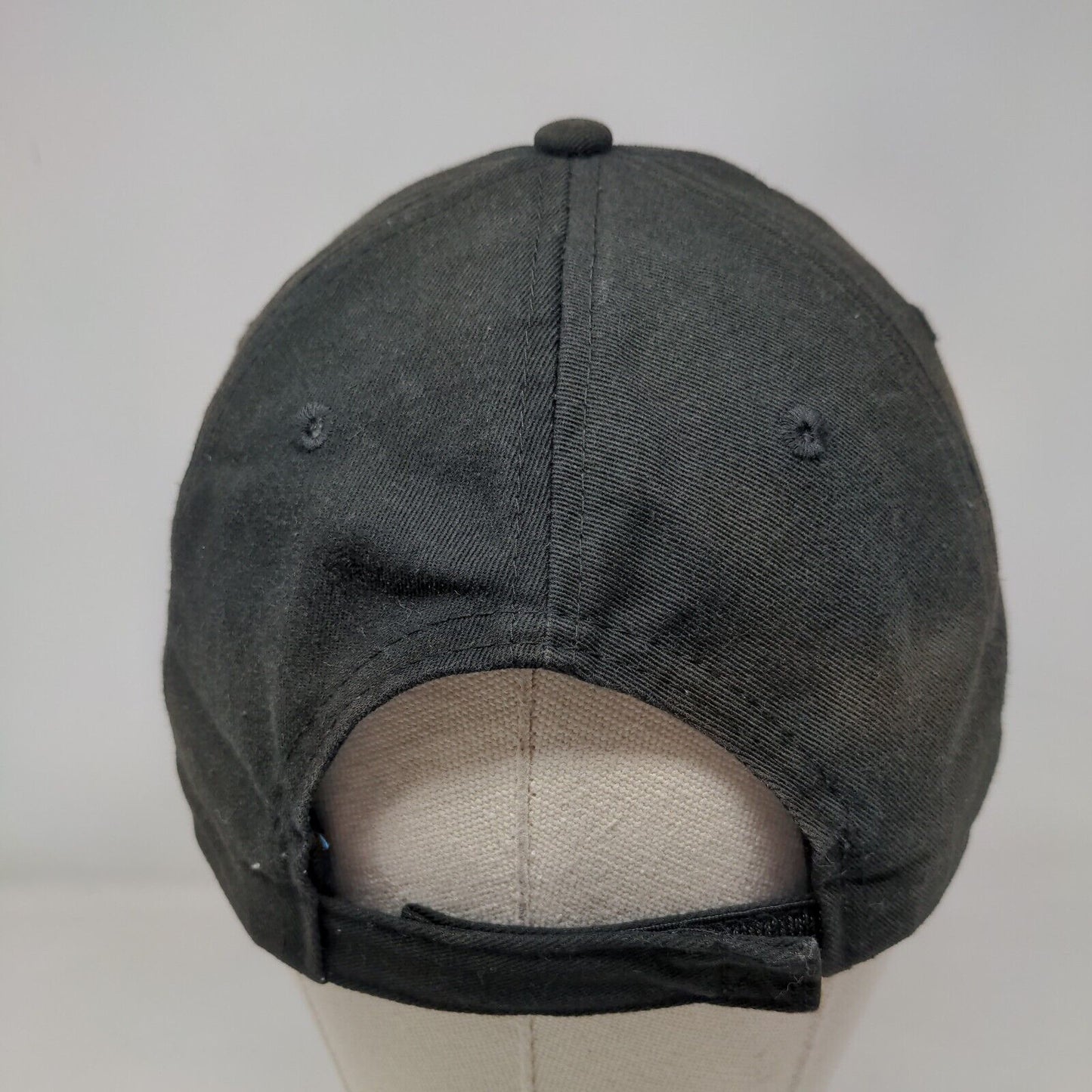 Mirimichi Strapback Hat Black One Size Embroidered Adjustable Pukka