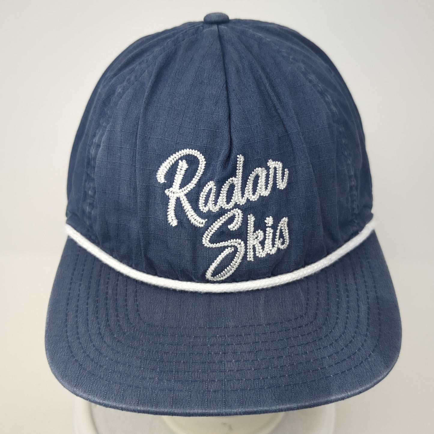 Radar Skis Slideback Baseball Cap Blue One Size Adjustable Embroidered Rope