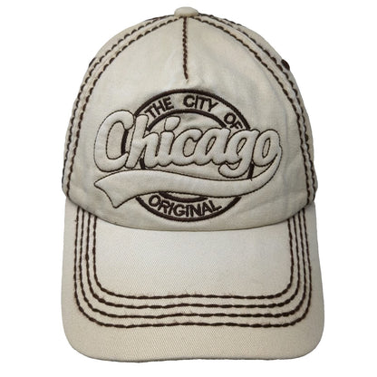 Robin Ruth 5 Panel Hat Beige Brown One Size Chicago City Original Thick Stitch