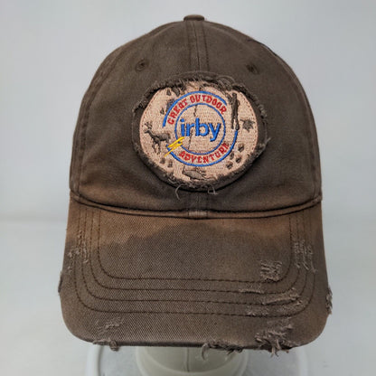 Irby Great Outdoor Adventure Strapback Hat Brown One Size Distressed 6 Panel