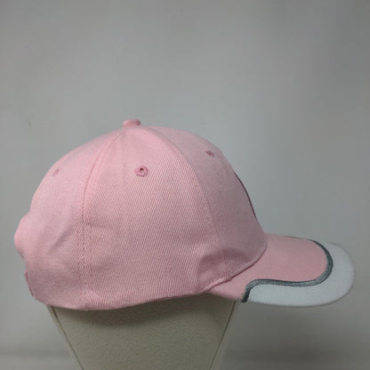 Unbranded Women's Strapback Hat Pink OSFM Embroidered Breast Cancer Awareness