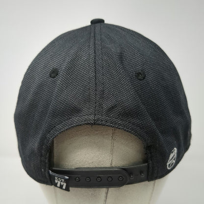 Lowrider Snapback Hat Black One Size Plaid Flat Brim Logo 100% Polyester Graphic