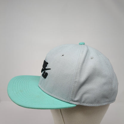 Nike SB Skateboard Snapback Hat Gray Blue Embroidered Logo Adjustable OSFA