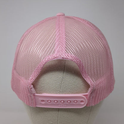 Bottle Snapback Trucker Hat Pink One Size Adjustable Mesh Back Rope Otto