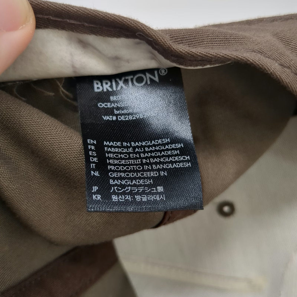 Brixton 5 Panel Brown One Size Hat Snapback Standard Patch Logo Cotton Blend Cap