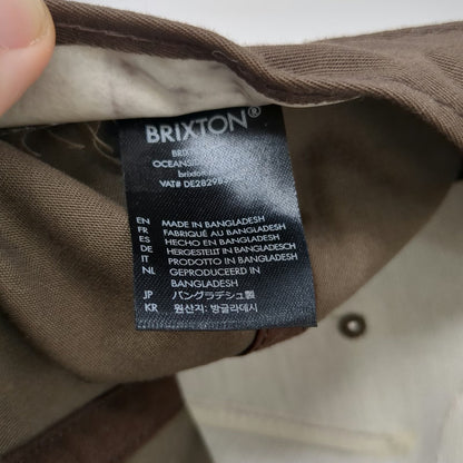 Brixton 5 Panel Brown One Size Hat Snapback Standard Patch Logo Cotton Blend Cap