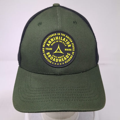 Annihilator Broadheads Trucker Hat Green One Size Snapback Mesh Patch USA Logo