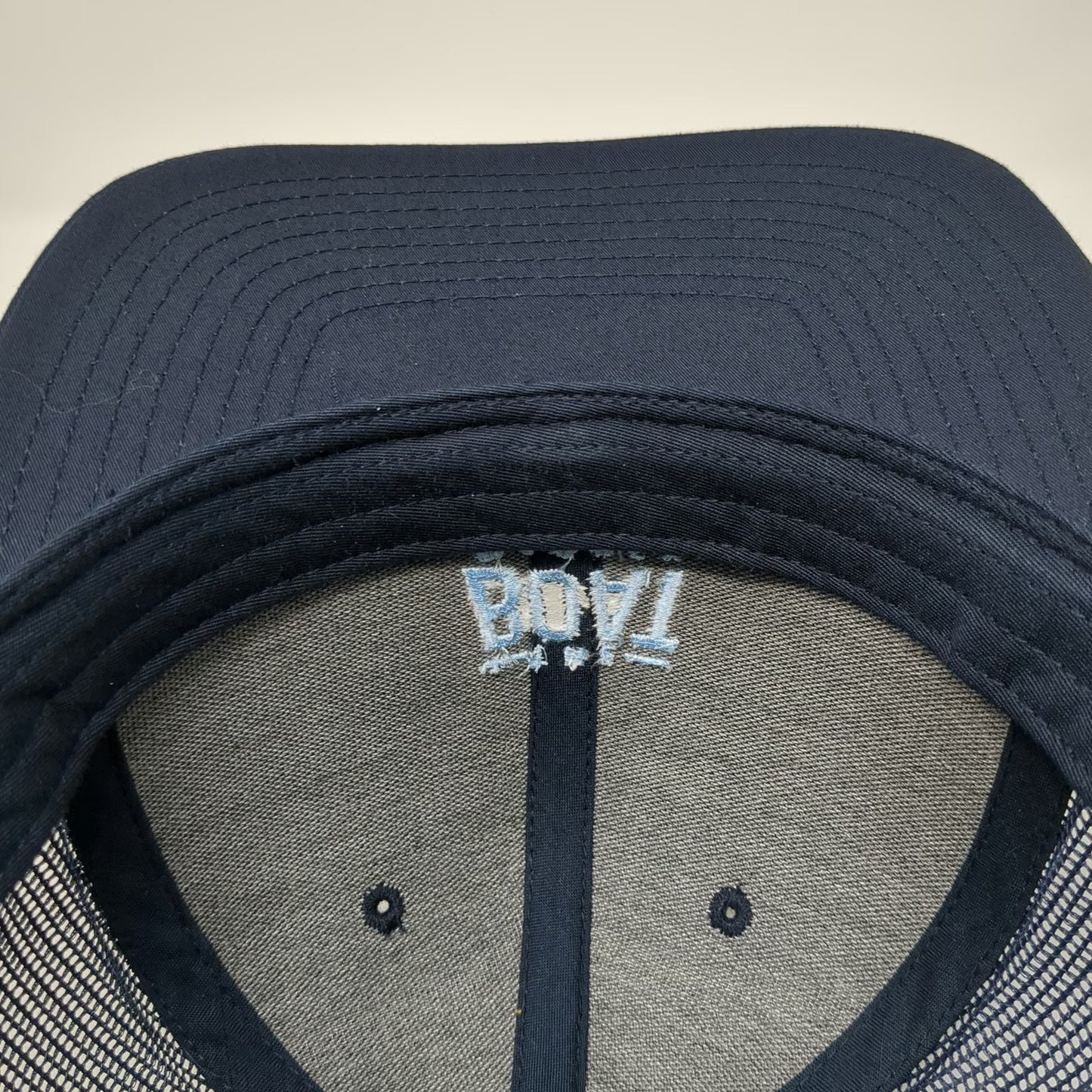Richardson Trucker Hat Blue One Size Snapback The Boat Monkey Mesh Embroidered