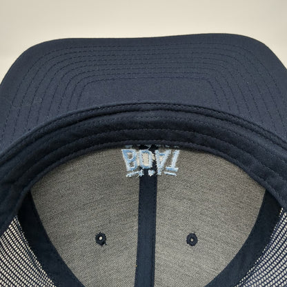 Richardson Trucker Hat Blue One Size Snapback The Boat Monkey Mesh Embroidered