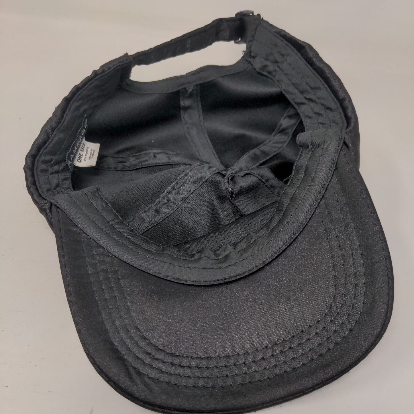 Rampage Slideback Hat Black One Size Adjustable Solid Blank
