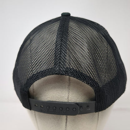 Outdoor Cap Trucker Hat Black One Size American Flag Leather Patch Snapback Hat