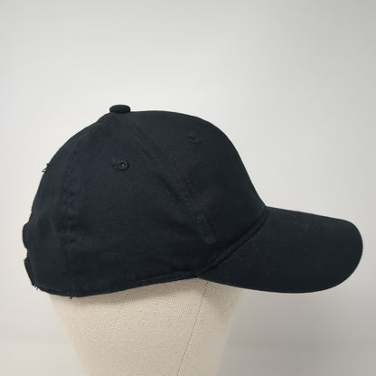 George Strapback Hat Black One Size Adjustable Solid Vent Holes Blank