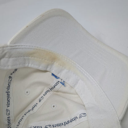 Bentley University NCAA Vineyard Vines White One Size Hat Whale Slideback Cotton