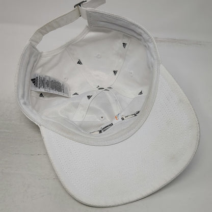 Adidas Baseball Cap White One Size Teleo Capital Logo Performance Polyester Hat