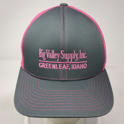 Pacific Headwear Trucker Hat Gray Pink One Size Big Valley Supply Idaho Mesh
