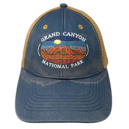 Prairie Mountain Trucker Hat Blue One Size Grand Canyon National Park Snapback