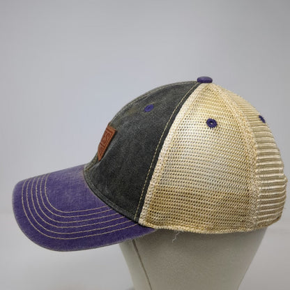 Legacy NCAA Idaho Yotes Trucker Hat Purple Gray OS Snapback Leather Patch 1891