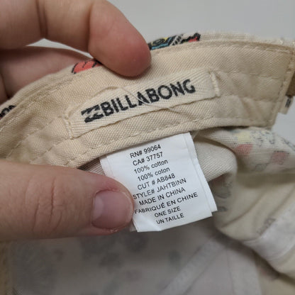 Billabong Slideback Hat Multicolor One Size Adjustable Graphic Print 6 Panel