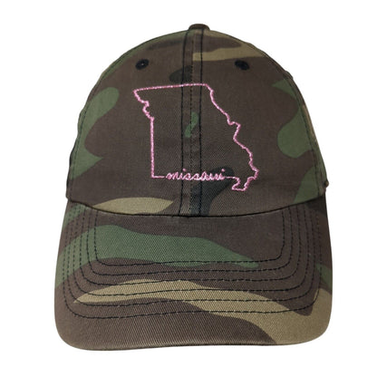 Missouri Slideback Hat Camouflage One Size Adjustable Embroidered Home Free