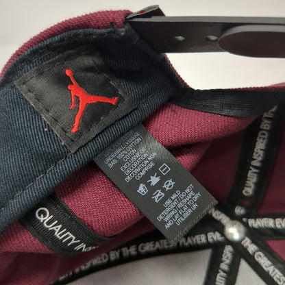 Jordan Snapback Hat Red Black One Size Flat Brim Jumpman Embroidered Logo Sports