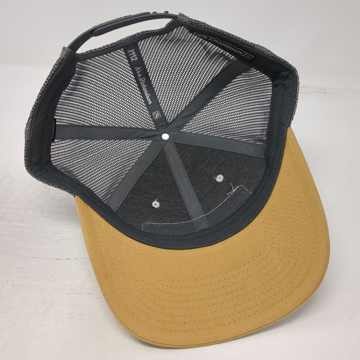 Richardson Trucker Hat Beige L 112 Snapback Mesh Integra Delamar Idaho Patch