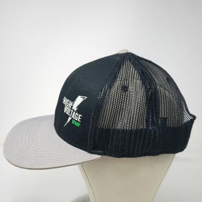 OTTO Trucker Hat Black One Size High Voltage Hemp Mesh Snapback Lightning Bolt
