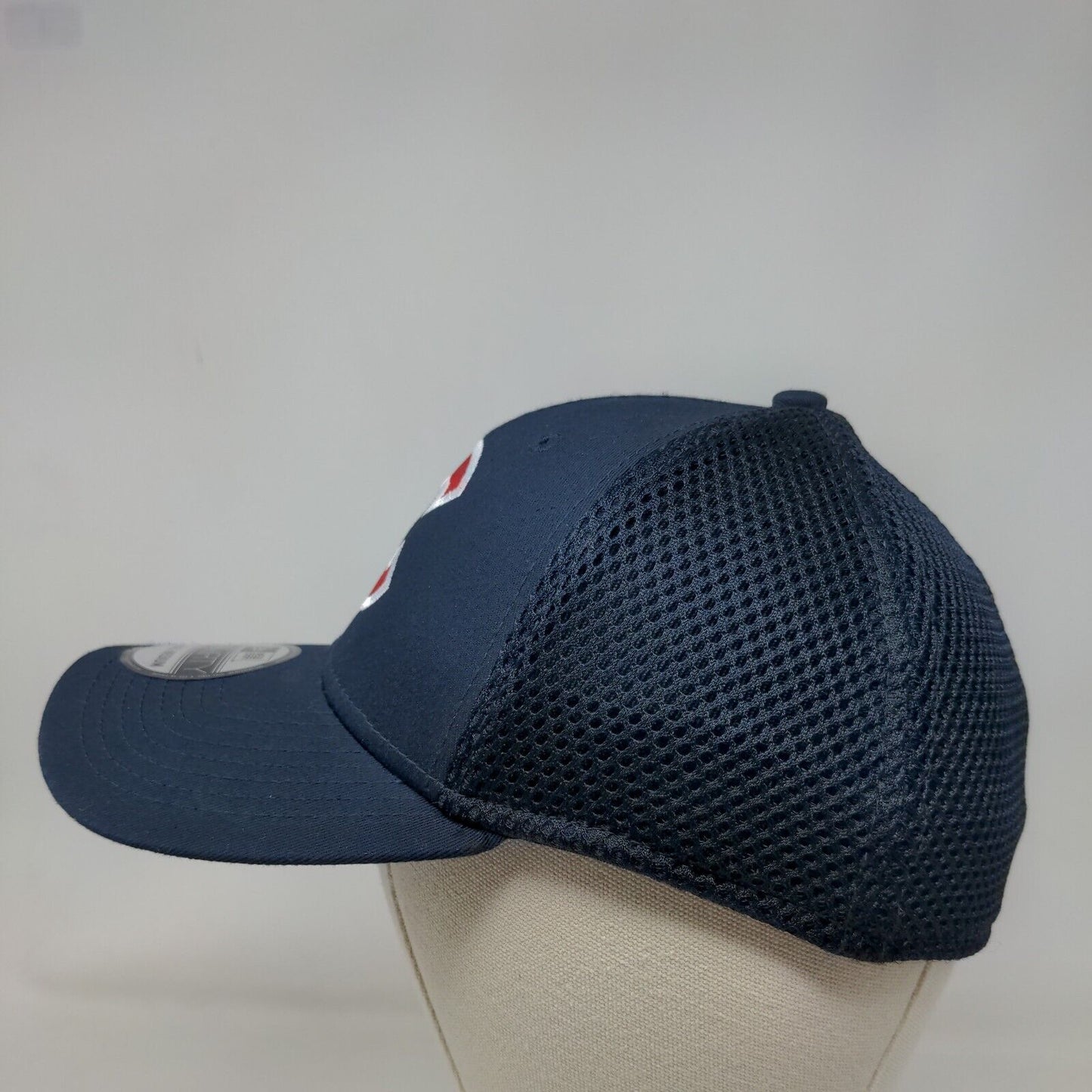 New Era Men's Fitted Hat Blue S-M Embroidered C Logo 39Thirty 100% Cotton