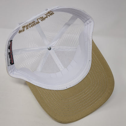Farm Bureau Ins. Snapback Trucker Hat Tan OS Adjustable Mesh Back Buck's Bags