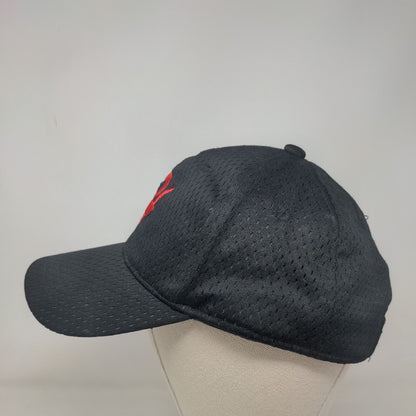 H Logo Strapback Hat Black OSFM Embroidered Adjustable Breathable OC Sports