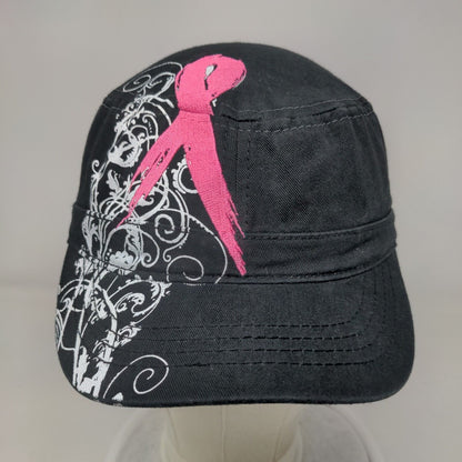 Breast Cancer Awareness Cadet Army Cap Black OS Maintenance Supply Headquarters
