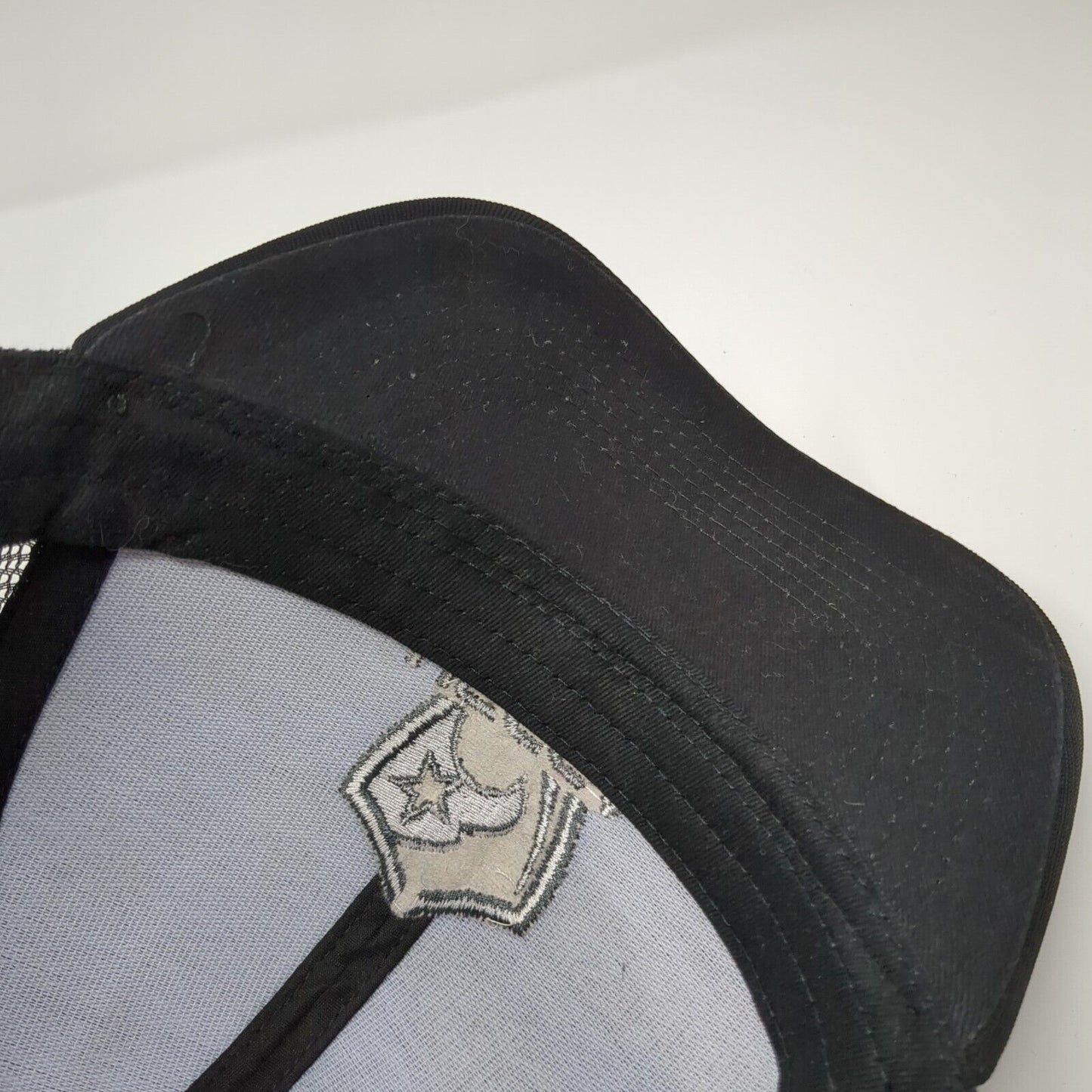 USCCA Snapback Trucker Hat Black One Size Adjustable Embroidered Mesh Back