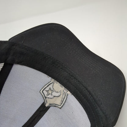 USCCA Snapback Trucker Hat Black One Size Adjustable Embroidered Mesh Back